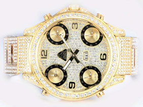 Jacob&Co Classic Five Time Zone Full Gold and Diamond 