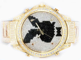 Jacob&Co Classic Five Time Zone Full Gold and Diamond-Playboy 