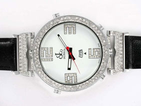 Jacob&Co Classic Five Time Zone Diamond Bezel with White Dial-Double Dial 