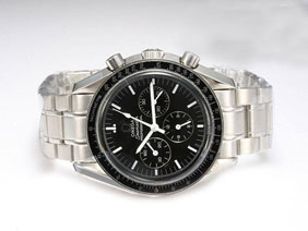 Omega Speedmaster Chronograph Automatic with Black Dial and Bezel 