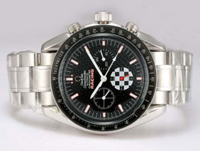 Omega Speedmaster Racing Chronograph Automatic with Black Dial and Bezel 