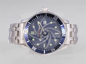Omega Seamaster 007 (2006) with Blue Dial-Same Chassis As ETA Version-High Quality