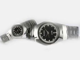 Rado Classic Jubile Diamond Marking with Black Dial-Couple Watch