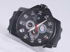 Corum Admiral`s Cup Chronograph Automatic PVD Case with Black Dial 
