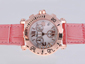 Chopard Happy Sport Working Chronograph Rose Gold Case with White Dial Lady Size