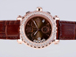 Chopard Happy Sport Working Chronograph Rose Gold Case Diamond Bezel with Brown Dial Lady Size