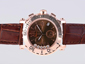 Chopard Happy Sport Working Chronograph Rose Gold Case with Brown Dial Lady Size